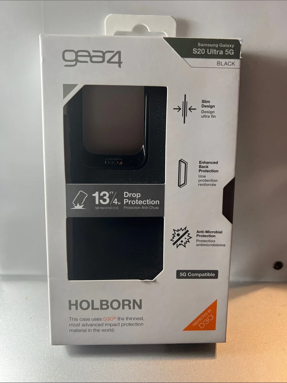 Samsung Holborn Gear4 Black Slim Protective Case for Galaxy S20 Ultra 5G